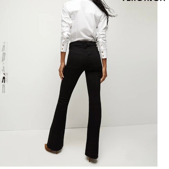 Veronica Beard Beverly Skinny-Flare Jean Onyx (Black) - Picture 4 of 4